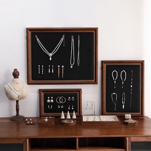复古相框首饰展示架耳钉耳环项链上陈列墙展示板饰品项链首饰架