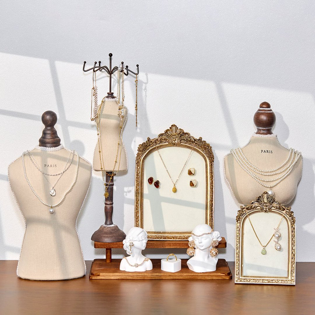 复古模特首饰展示架项链架手链耳环戒指耳钉珠宝陈列拍照道具摆件