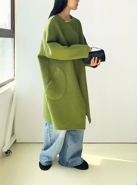 【限量经典】（2色）Plain Sight 双面呢两面穿圆领茧型大衣