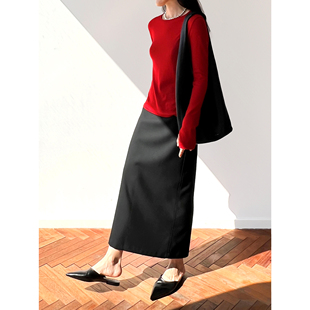 Sight 2色 Plain T恤 极细美利奴羊毛圆领长袖