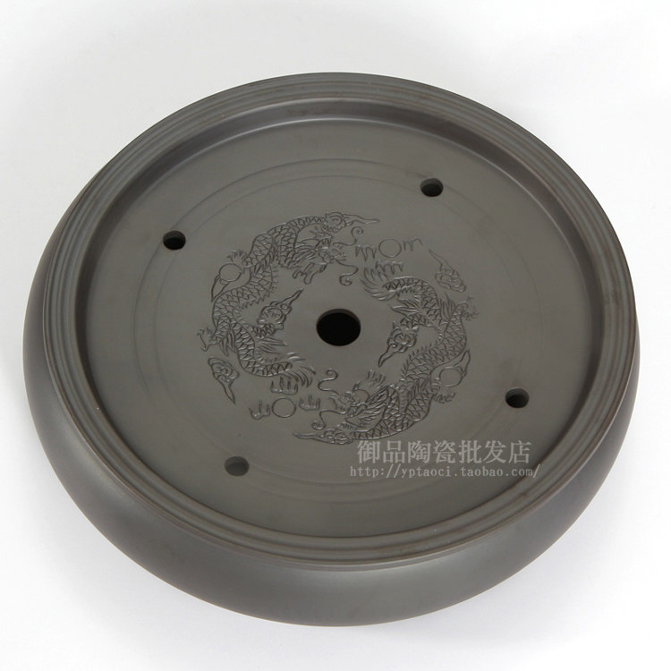 特价10寸鼓型双龙朱泥红色茶具