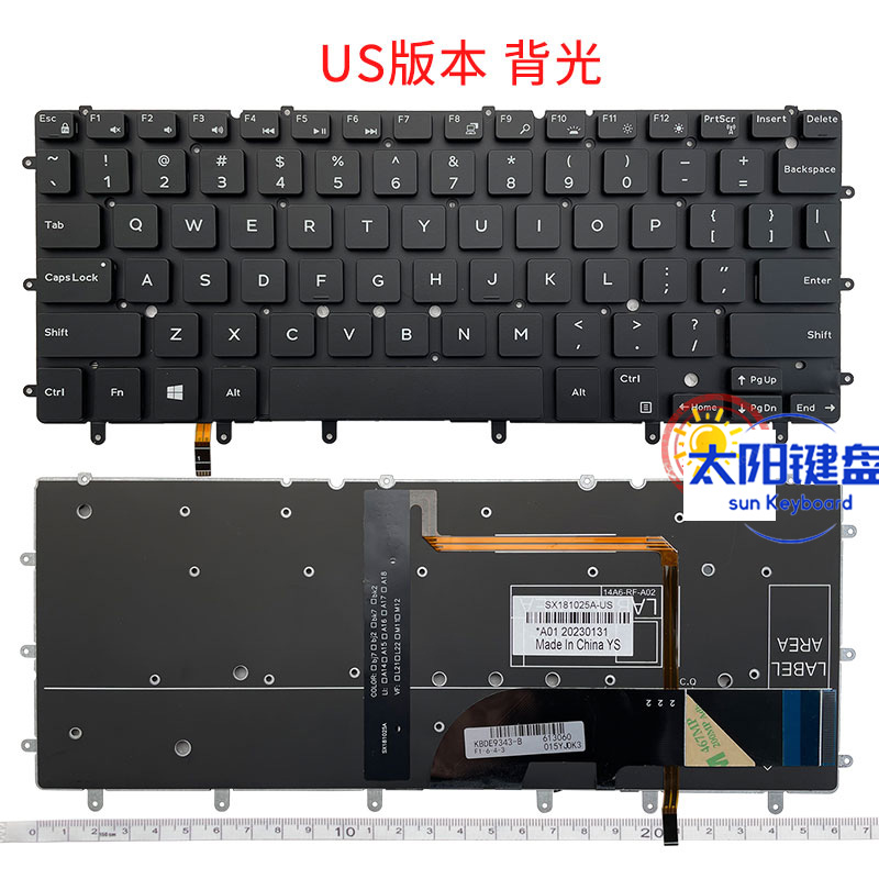 全新适用XPS 13 9343 9350 9360 15BR N7547 N7548 键盘P54G