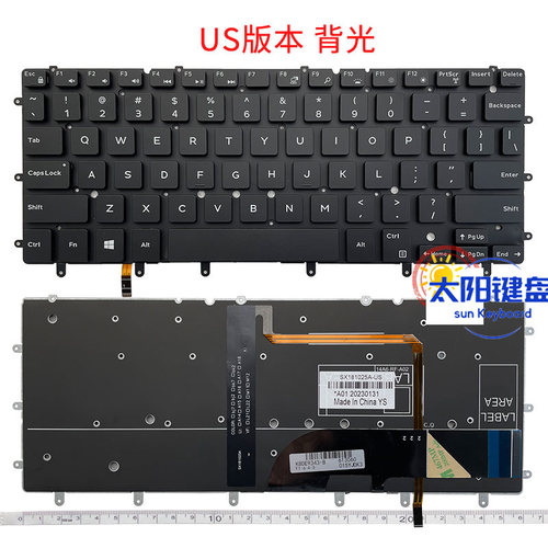 全新适用XPS 13 9343 9350 9360 15BR N7547 N7548 键盘P54G