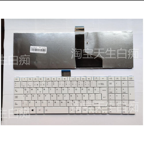 全新TOSHIBA C850 C855 C855D L850 TR 白色 土耳其 键盘