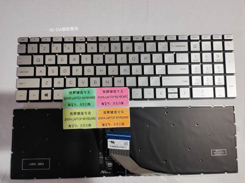 全新HP 15-DA 15-DB 15-DK 15-CX TPN-C133 US 英文 银色背光 笔