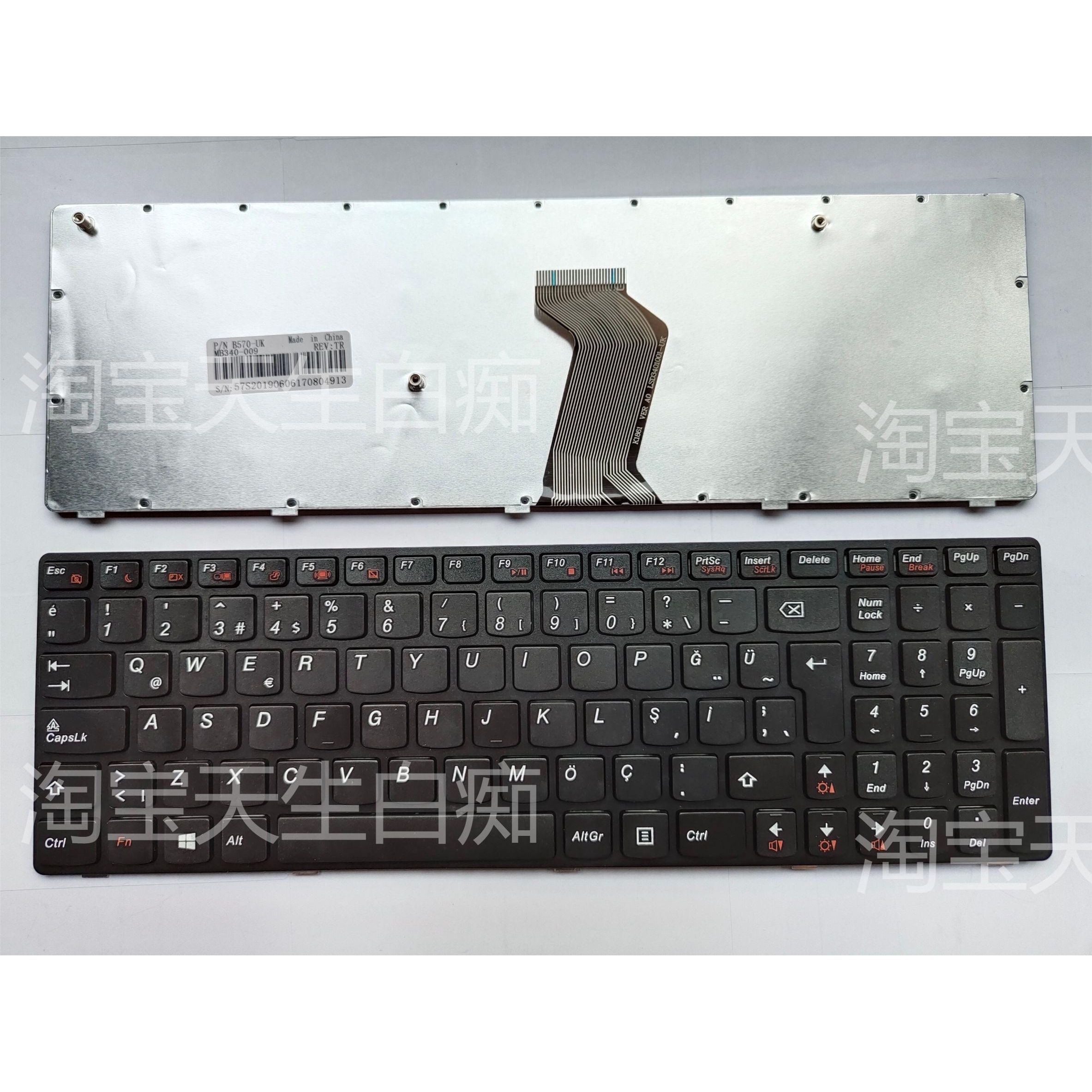 全新LENOVO B570 V570C V580 Z570 Z575 TR 土耳其 键盘
