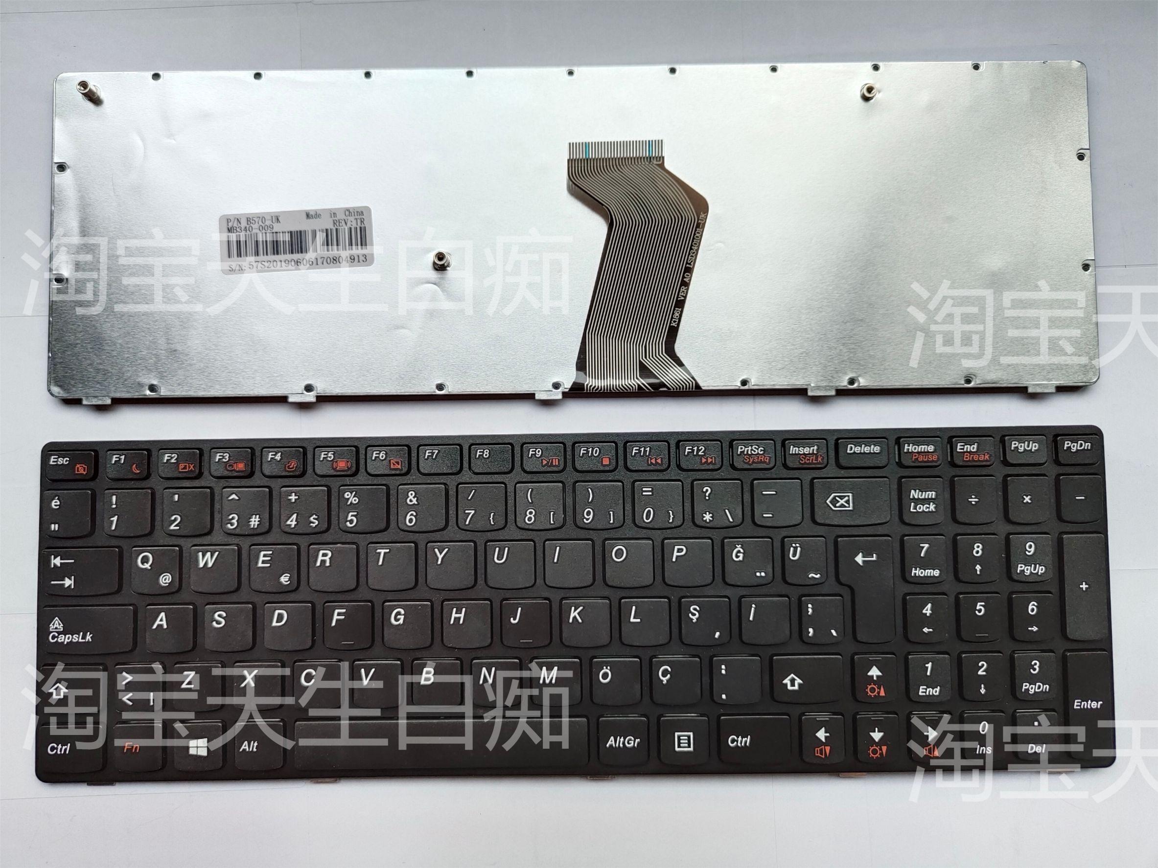 全新LENOVO B570 V570C V580 Z570 Z575 TR 土耳其 键盘