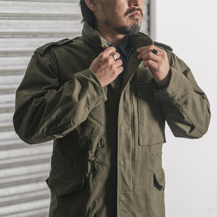 parka工装 美式 连帽中长款 复刻M65野战风衣男秋冬猎装 外套 复古原版