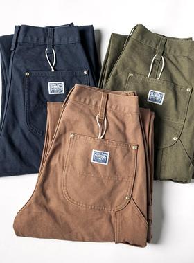 美式复古Double Knees加厚双膝重磅帆布工装裤VIBE伐木裤休闲长裤