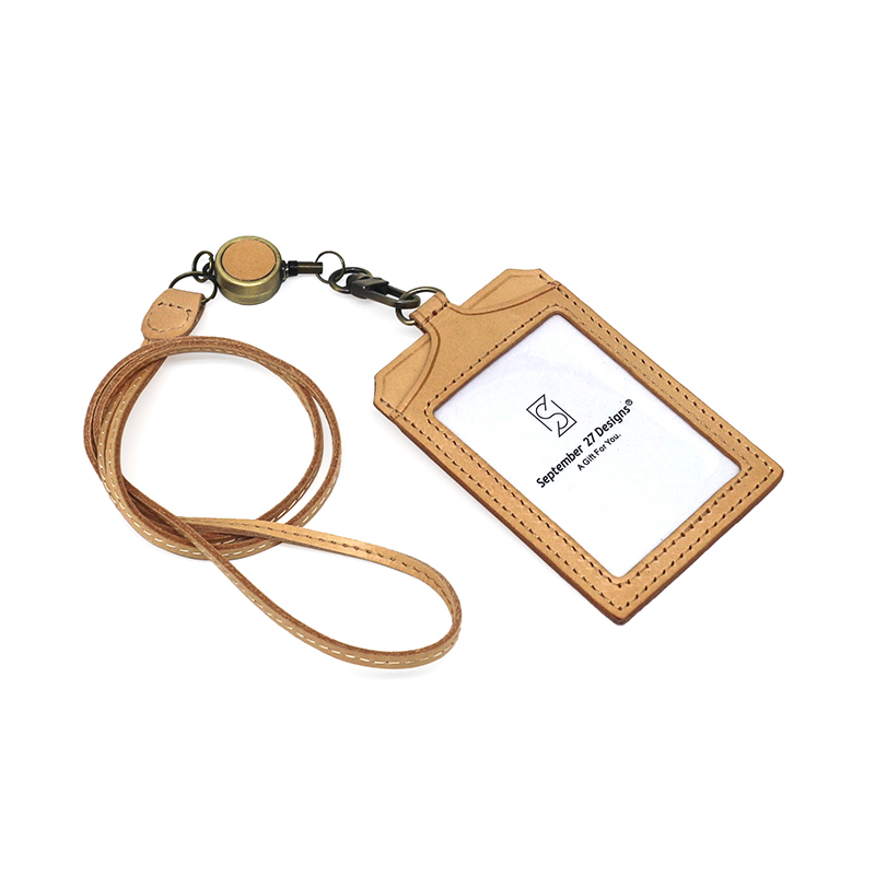 日韓原創新品頭層牛皮豎款潮卡套