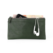 日韩原创植鞣革手机包女头层牛皮拉链长款 零钱包复古真皮收纳袋男