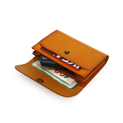 头层牛皮小腰包真皮复古原创卡包