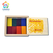 华德福驿站 德国进口stockmar史都曼绘画蜡笔蜡砖蜡块笔8色木盒