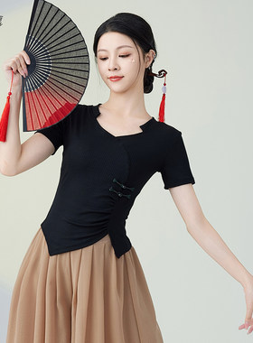古典舞短袖上衣身韵显瘦练功服