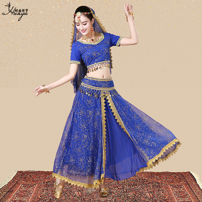 印度舞演出服纱丽长裙民族套装女