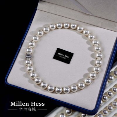 MillenHess人造澳白水晶珍珠女