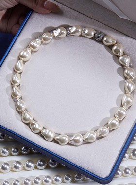 Millen Hess武大真-豆豆优雅人造巴洛克项链轻奢高级设计感首饰女