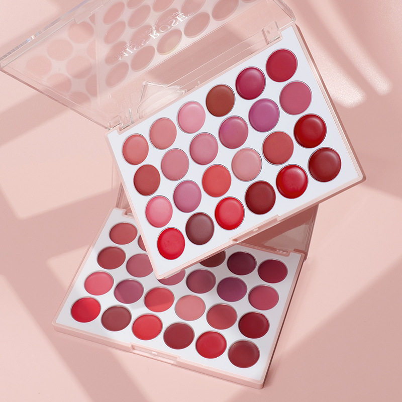 MISS ROSE正品24色口红唇板提升气色中国红豆沙色哑光雾面易上色
