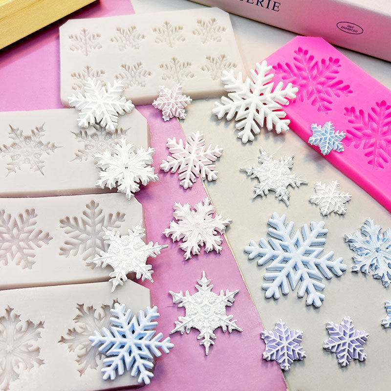 滴胶模具圣诞节雪花片巧克力模具