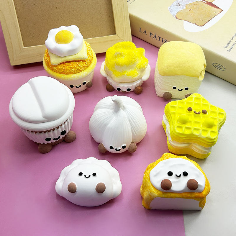 卡通JC宝宝捏捏乐硅胶模具舒芙蕾奶酪包饺子咖啡杯火鸡面蒜头皂模