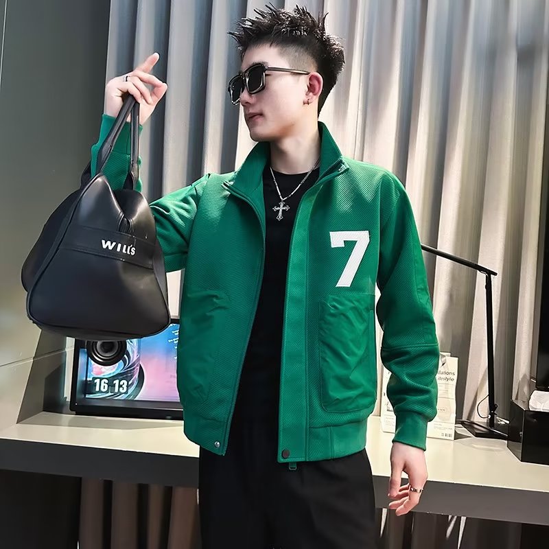 J115P70春秋季个性外套男痞帅潮牌重磅褂子2024新款男装上衣休闲,男装夹克,星座218-1（原230）