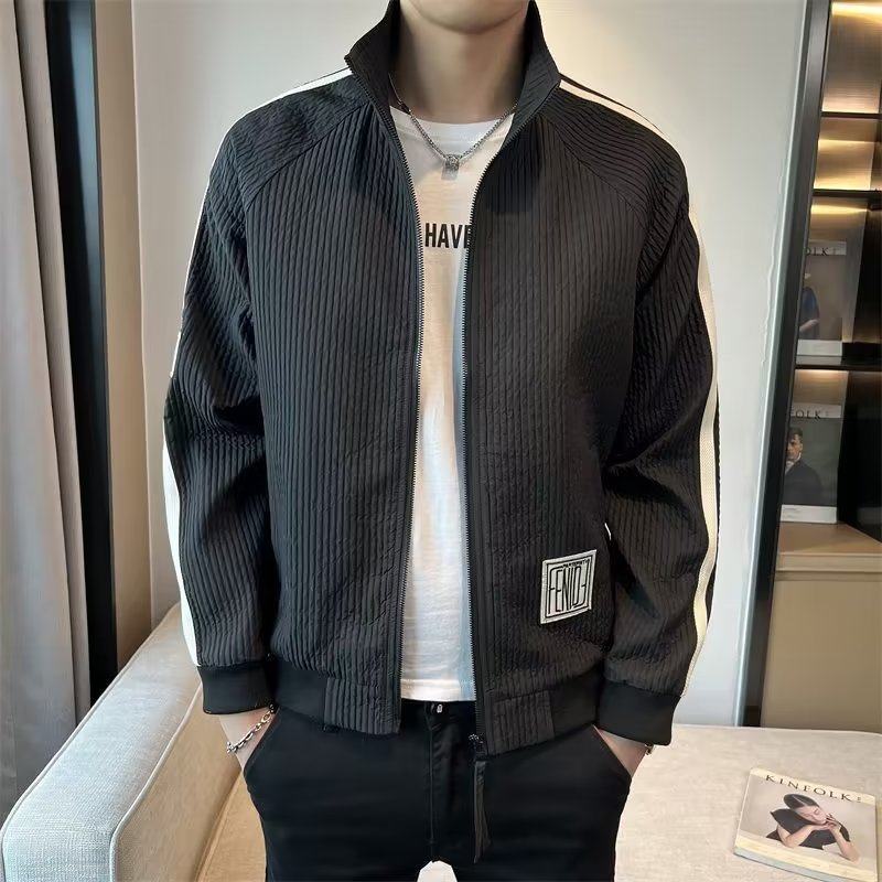 A22P65ins潮潮流青春流行简约时尚长袖标准文艺春季新款立领男夹,男装夹克,星座218-1（原230）