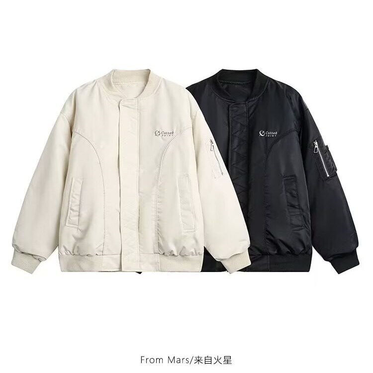 JK1121P80美式复古街头飞行员夹克棒球服男潮牌宽松小众百装外套图片