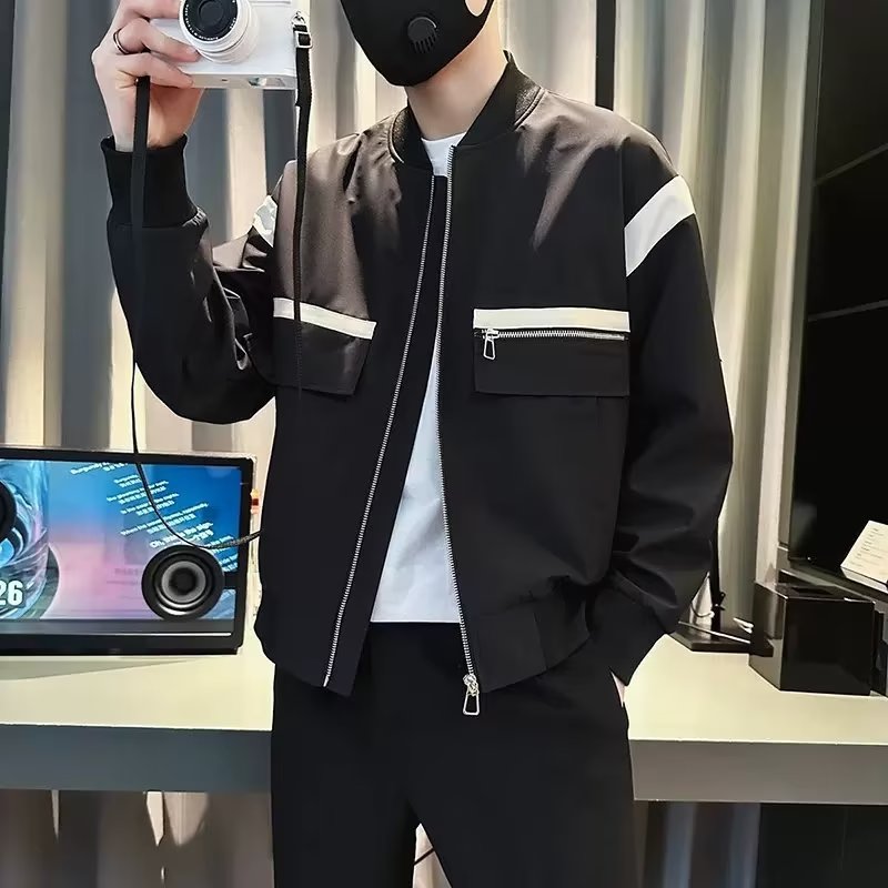 J8020P70外套男春秋新款韩版潮流社会人精神小伙帅气夹克网红百搭,男装夹克,星座218-1（原230）