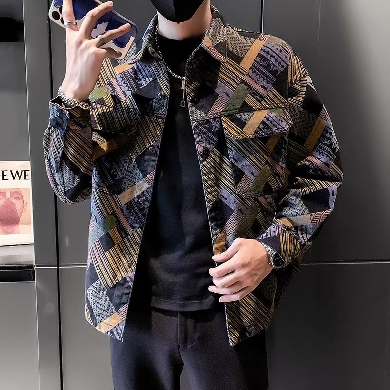 NZ85P65青春流行夹克翻领外穿百搭日系标准春秋单排扣潮潮流男原,男装夹克,星座218-1（原230）