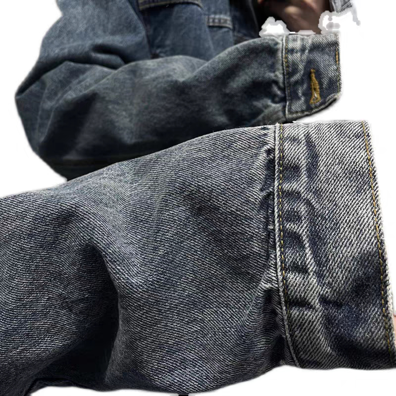 4201P70美式小众复古水洗牛仔夹克男个性时髦时尚帅气炸街短款潮,男装夹克,星座218-1（原230）
