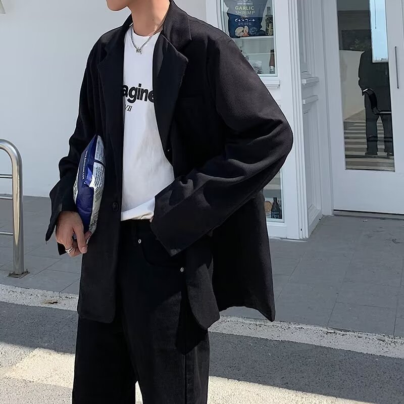 x214P65休闲西服男高级感秋季潮韩版宽松休闲小西装港风帅气百搭,男装西服,星座218-1（原230）