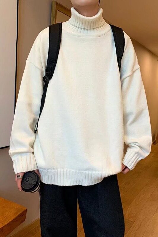 M45P45高领毛衣男秋冬季加厚宽松潮流韩版学生港味个性慵懒风破洞,男装针织衫/毛衣,星座218-1（原230）