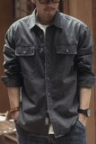 T958P65复古工装男士长袖外套潮牌夹克秋季款宽松猎装牛仔衬衫男，男装夹克，星座218-1（原230）