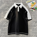 2024夏季新款短袖t恤男士翻领百搭polo衫纯棉修身休闲衣服，男装T恤，星座218-1（原230）