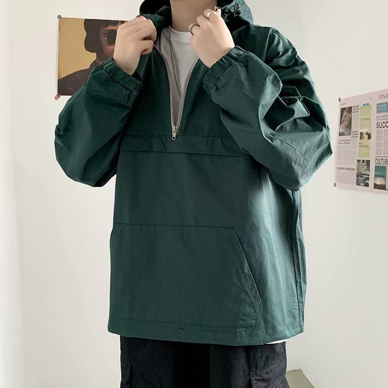 W03P45潮青春流行新款时尚男潮流风衣秋季拉链标准连帽(不可脱卸,男装风衣,星座218-1（原230）