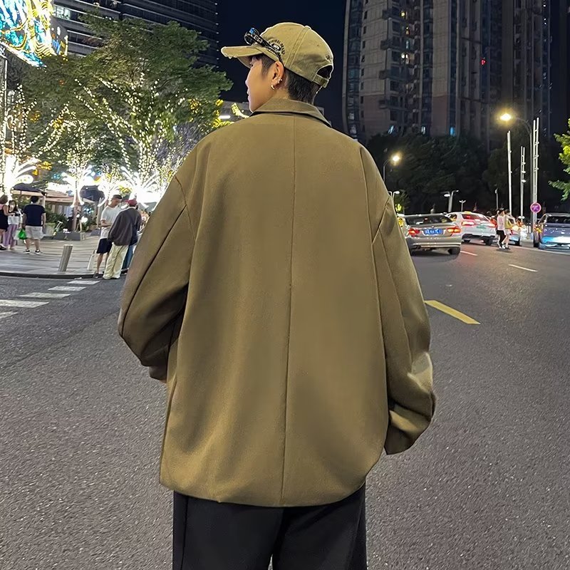 X01P65西装外套男生痞帅潮流宽松设计感小众春季新款小西服ins个,男装西服,星座218-1（原230）