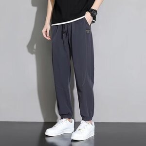629P25裤子男夏季宽松束脚运动2024新款韩版速干九分男士休闲裤潮图片