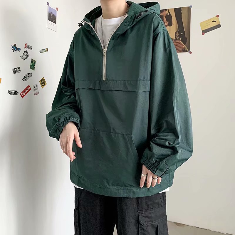 W03P45潮青春流行新款时尚男潮流风衣秋季拉链标准连帽(不可脱卸,男装风衣,星座218-1（原230）