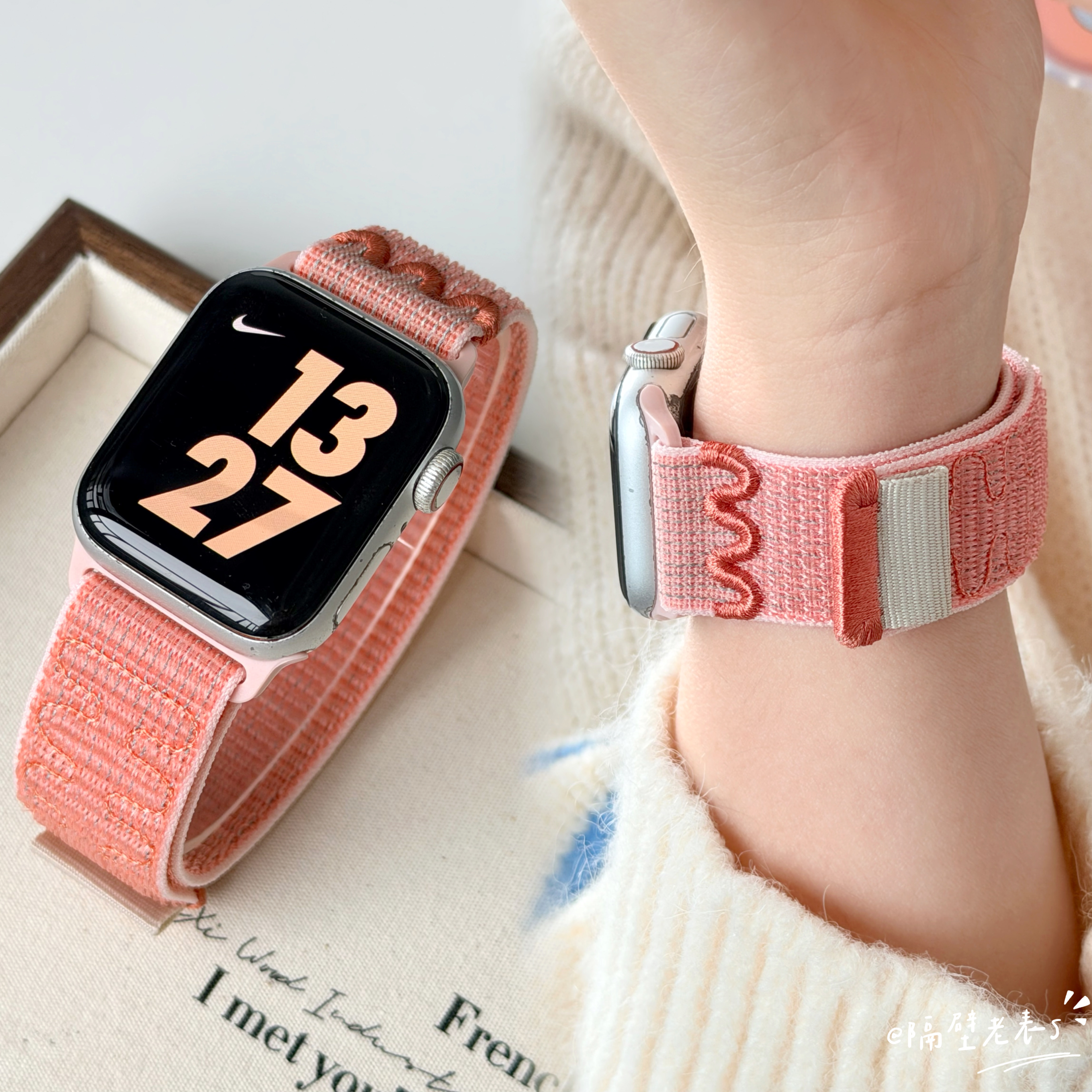 适用11苹果手表带尼龙回环魔术贴
