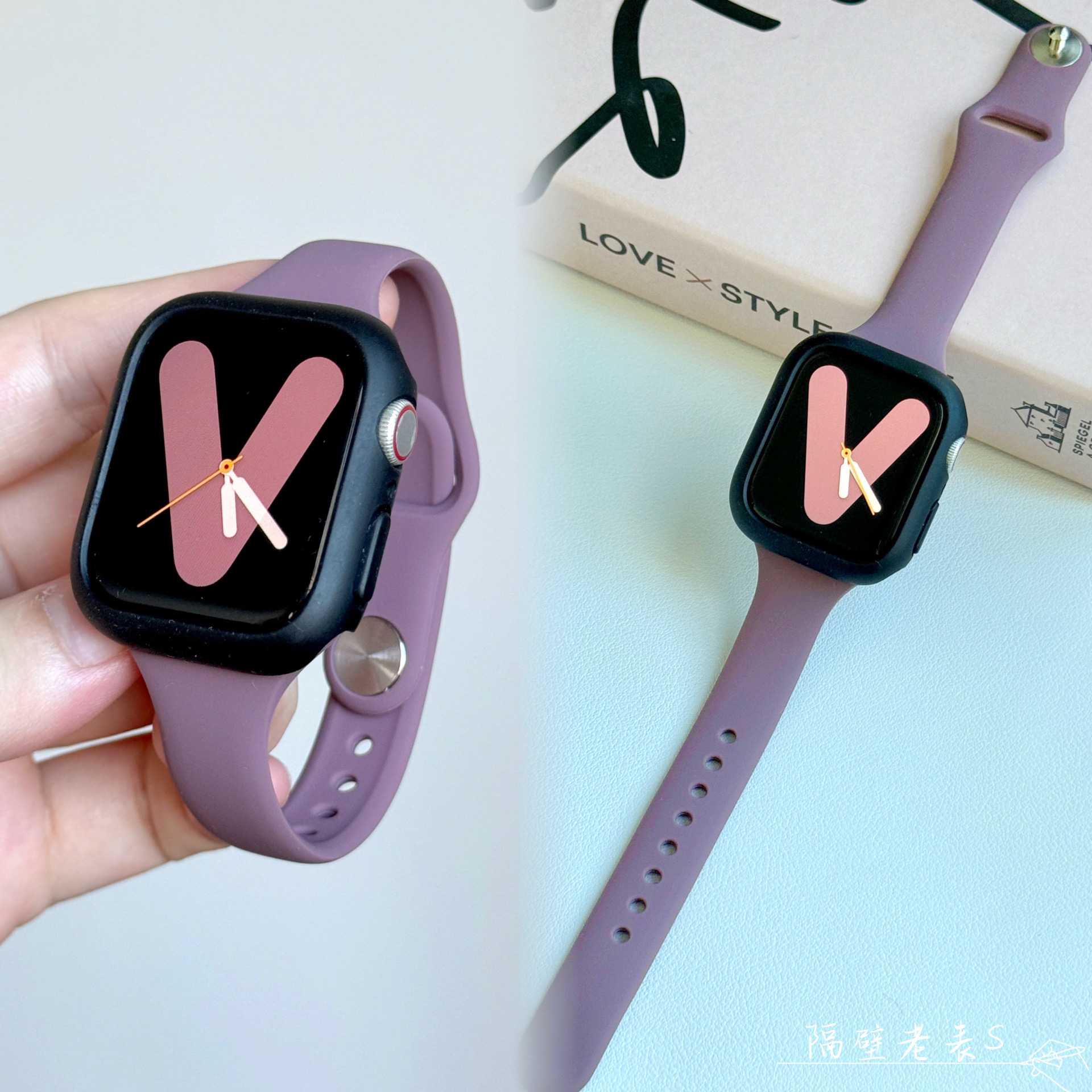 细柔软小蛮腰硅胶适用iwatch表带