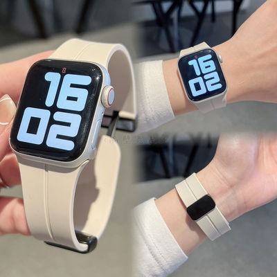 适用新iwatch98可调节硅胶磁吸扣