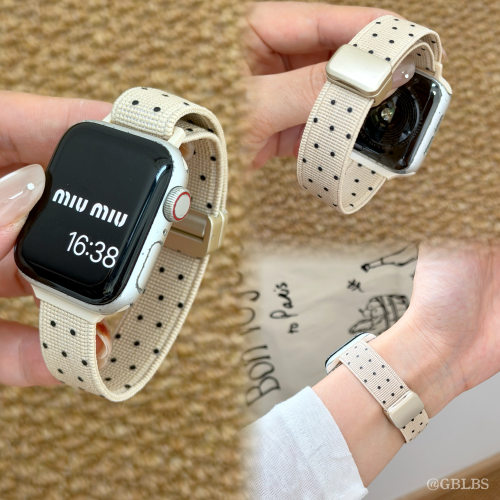 细尼龙针织波点柔软WatchS12表带
