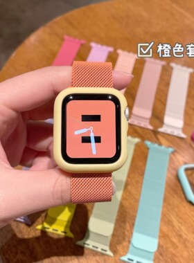 适用苹果手表表带磁吸金属米兰applewatchS11987男女iwatchSE46潮