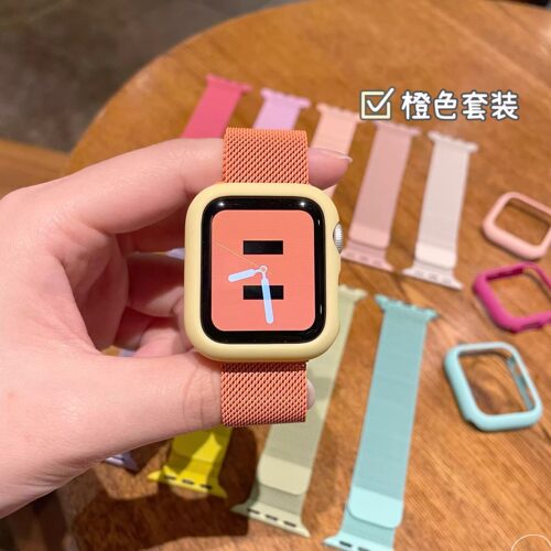 适用watchS119SE2米兰尼斯表带彩