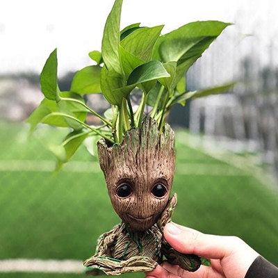 办公室摆件装饰二次元动漫小树人格鲁特宝宝盆栽笔筒花盆机箱手办