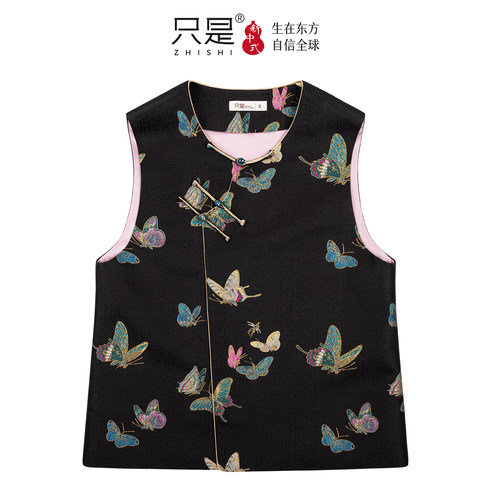 上久楷高定晴春蝶戏织金马甲