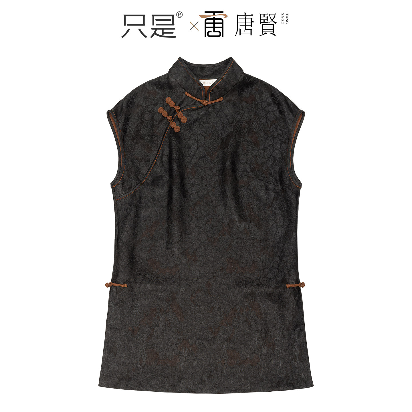 唐贤古法四经绞罗香云纱奥黛小飞袖上衣100%桑蚕丝外穿旗袍新中式