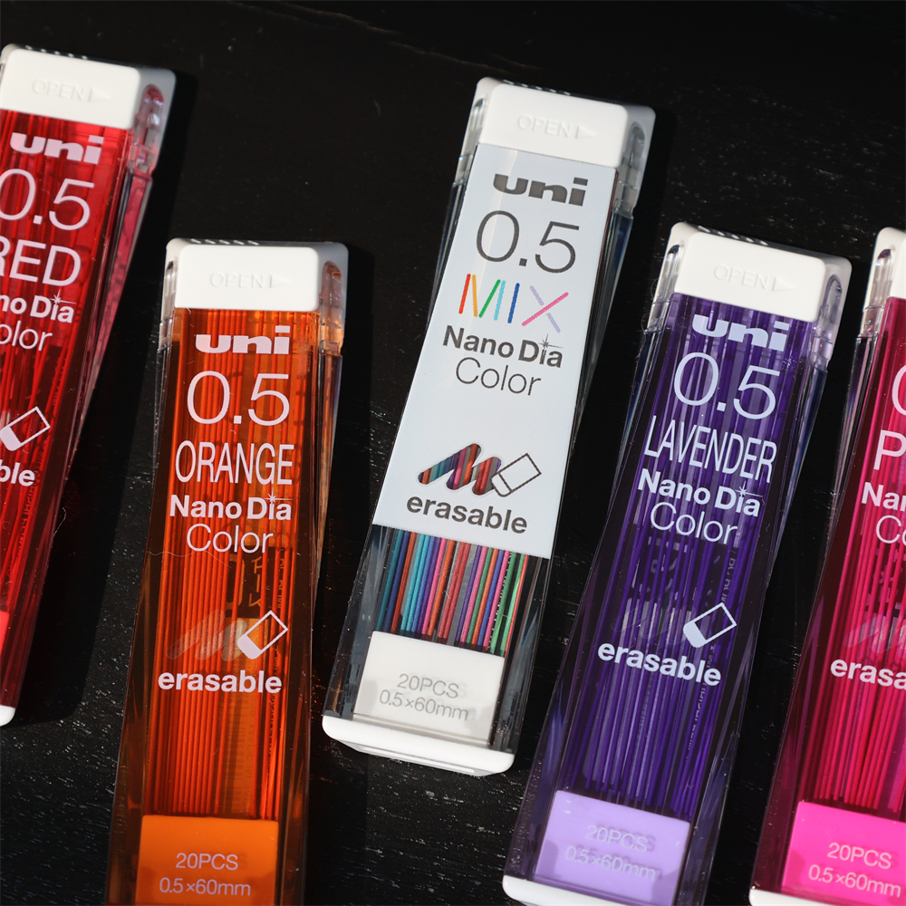 Uni三菱彩色铅芯橡皮可擦