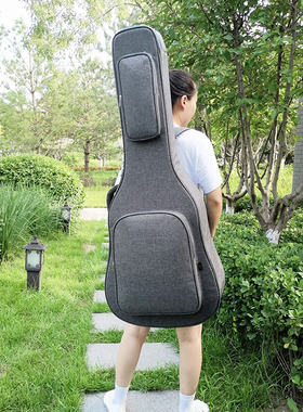 易普锋EJ200民谣吉他包 吉普森SJ200加厚双肩木吉他包42/43寸琴包