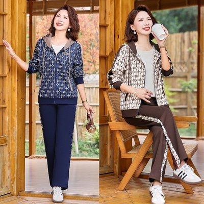 2024新款妈妈秋装中老年运动服